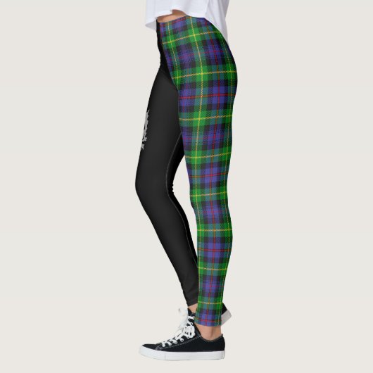 Clan Farquharson Crest & Tartan Leggings (Links)