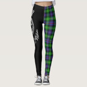 Clan Farquharson Crest & Tartan Leggings (Voorkant)