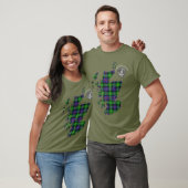 Clan Farquharson Crest & Tartan Map T-shirt (Unisex)