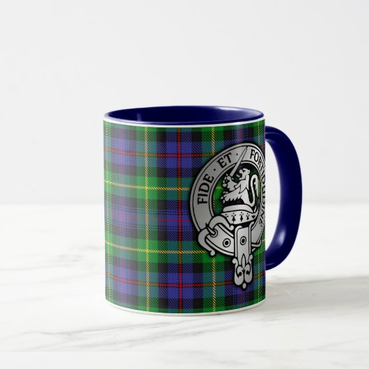 Clan Farquharson Crest & Tartan Mok (Voorkant rechts)