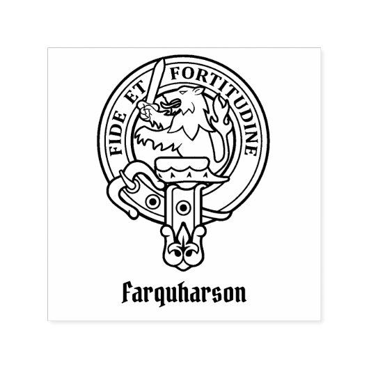 Clan Farquharson Crest Zelfinktstempel Zelfinktende Stempel (Design)