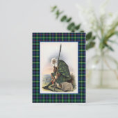 Clan Farquharson  Illustratie Tartan Lijst Briefkaart (Staand voorkant)