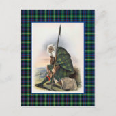 Clan Farquharson  Illustratie Tartan Lijst Briefkaart (Voorkant)