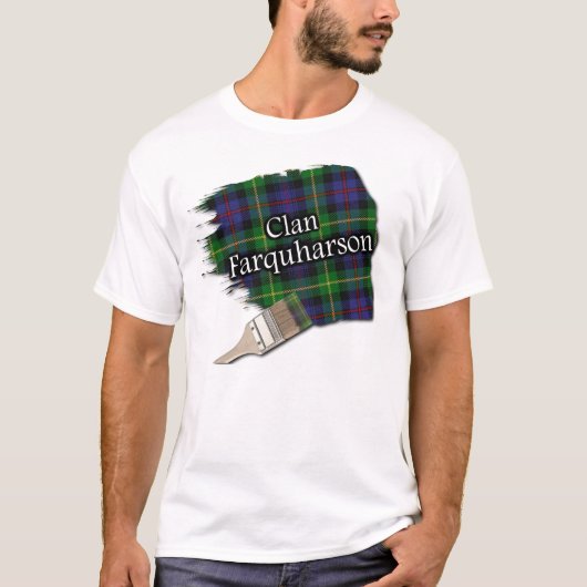 Clan Farquharson Scottish Tartan Paint Shirt (Voorkant)