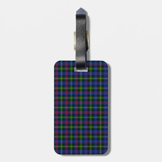 Clan Farquharson Tartan Bagagelabel (Achterkant verticaal)