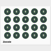 Clan Farquharson Tartan Classic Ronde Sticker (Vel)