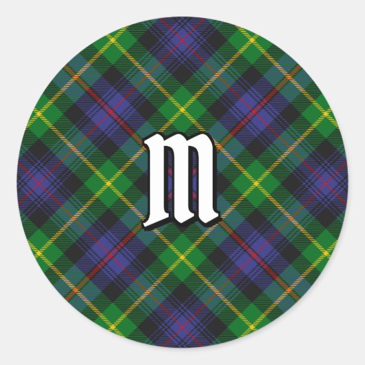 Clan Farquharson Tartan Classic Ronde Sticker (Voorkant)