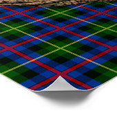 Clan Farquharson Tartan en de Keltische Levensboom Poster (Hoek)
