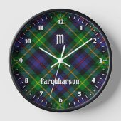 Clan Farquharson Tartan grote klok (Voorkant)