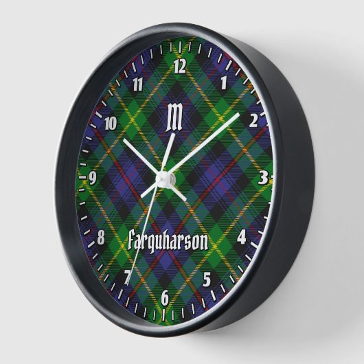 Clan Farquharson Tartan grote klok (Hoek)