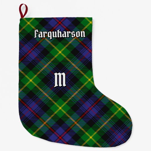 Clan Farquharson Tartan Kerstkous Grote Kerstsok (Voorkant)