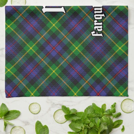 Clan Farquharson Tartan keukenhanddoek (Gevouwen)