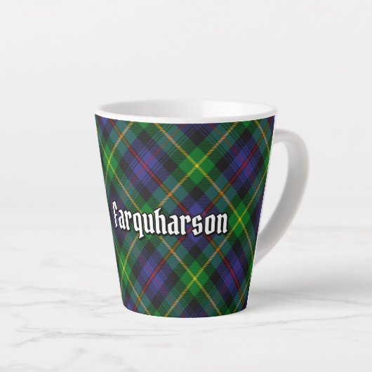 Clan Farquharson Tartan Latte Mok (Rechterhoek)