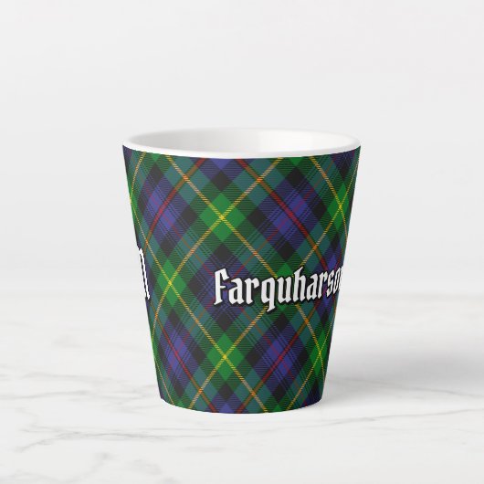 Clan Farquharson Tartan Latte Mok (Voorkant)