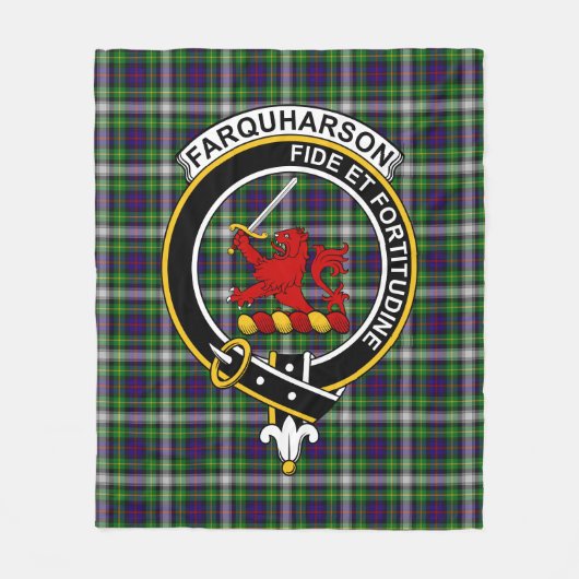 Clan Farquharson Tartan Pset Fleece Deken (Voorkant)