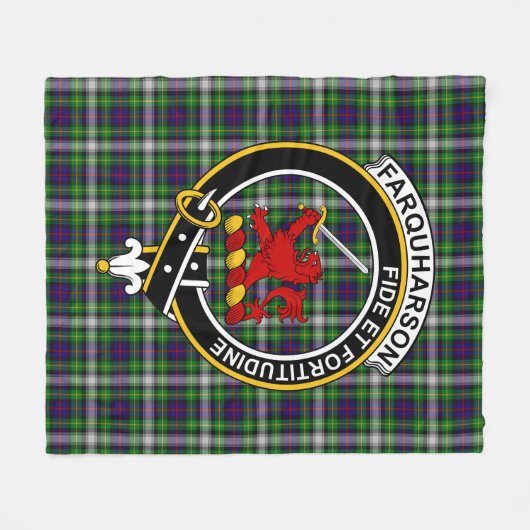 Clan Farquharson Tartan Pset Fleece Deken (Voorkant (Horizontaal))
