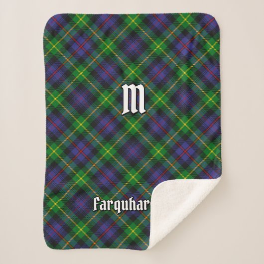 Clan Farquharson Tartan Sherpa Blanket Deken (Voorkant)