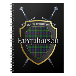 Clan Farquharson Tartan Shield & Swords Notitieboek