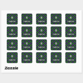 Clan Farquharson Tartan Square Sticker (Vel)