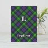Clan Farquharson Tartan Uitnodiging (Staand voorkant)