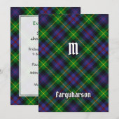 Clan Farquharson Tartan Uitnodiging (Voorkant / Achterkant)