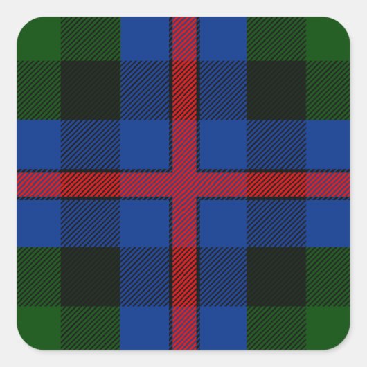 Clan Farquharson Tartan Vierkante Sticker (Voorkant)