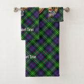 Clan Farquharson Wapen over Tartan Bad Handdoek (Insitu)