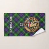 Clan Farquharson Wapen over Tartan Bad Handdoek (Handdoek)