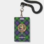 Clan Farquharson Wapen over Tartan Badge (Voorzijde met lanyard)