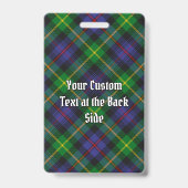 Clan Farquharson Wapen over Tartan Badge (Achterkant)