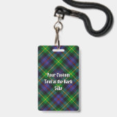Clan Farquharson Wapen over Tartan Badge (Achterkant met lanyard)