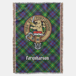 Clan Farquharson Wapen over Tartan Deken