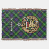 Clan Farquharson Wapen over Tartan Deken (Voorkant)