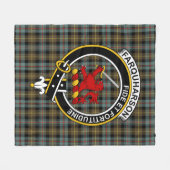Clan Farquharson Weathered Tartan Pset Fleece Deken (Voorkant (Horizontaal))