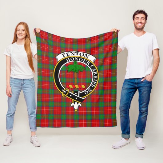 Clan Fenton Tartan Pset Fleece Deken (In situ)