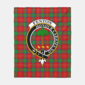 Clan Fenton Tartan Pset Fleece Deken (Voorkant)