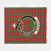 Clan Fenton Tartan Pset Fleece Deken (Voorkant (Horizontaal))