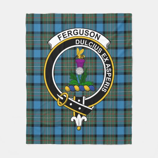 Clan Ferguson Ancient Tartan Pset Fleece Deken (Voorkant)