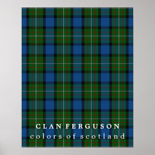 Clan Ferguson Colors of Scotland Tartan Poster
