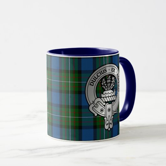 Clan Ferguson Crest & Atholl Tartan Mok (Voorkant rechts)