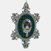 Clan Ferguson Crest & Atholl Tartan Tin Sneeuwvlok Ornament (Links)