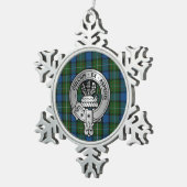 Clan Ferguson Crest & Atholl Tartan Tin Sneeuwvlok Ornament (Rechts)