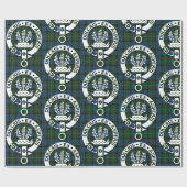 Clan Ferguson Crest Badge & Tartan Cadeaupapier (Vlak)