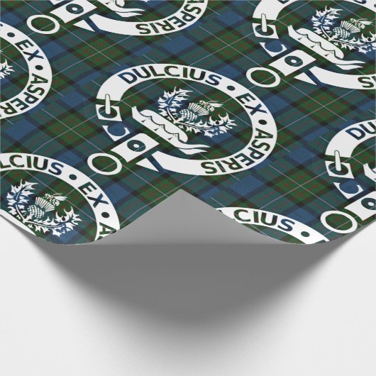 Clan Ferguson Crest Badge & Tartan Cadeaupapier (Hoek)