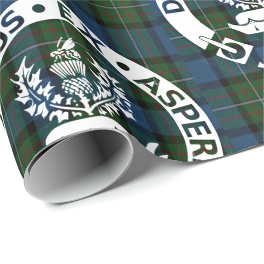 Clan Ferguson Crest Badge & Tartan Cadeaupapier (Rol Hoek)