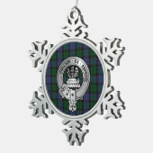 Clan Ferguson Crest & Balquhidder Tartan Tin Sneeuwvlok Ornament (Rechts)