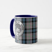 Clan Ferguson Crest & Dress Tartan Mok (Voorkant links)