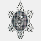 Clan Ferguson Crest & Dress Tartan  Tin Sneeuwvlok Ornament (Rechts)
