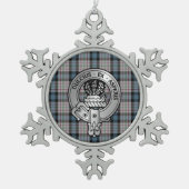 Clan Ferguson Crest & Dress Tartan  Tin Sneeuwvlok Ornament (Voorkant)