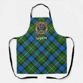 Clan Ferguson Crest over Tartan Apron Schort (Voorkant)